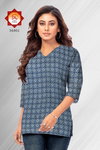 Denim Club Vol 1 By Imperia Pure Cotton Printed Tunic Ladies Top Wholesale Market In Surat